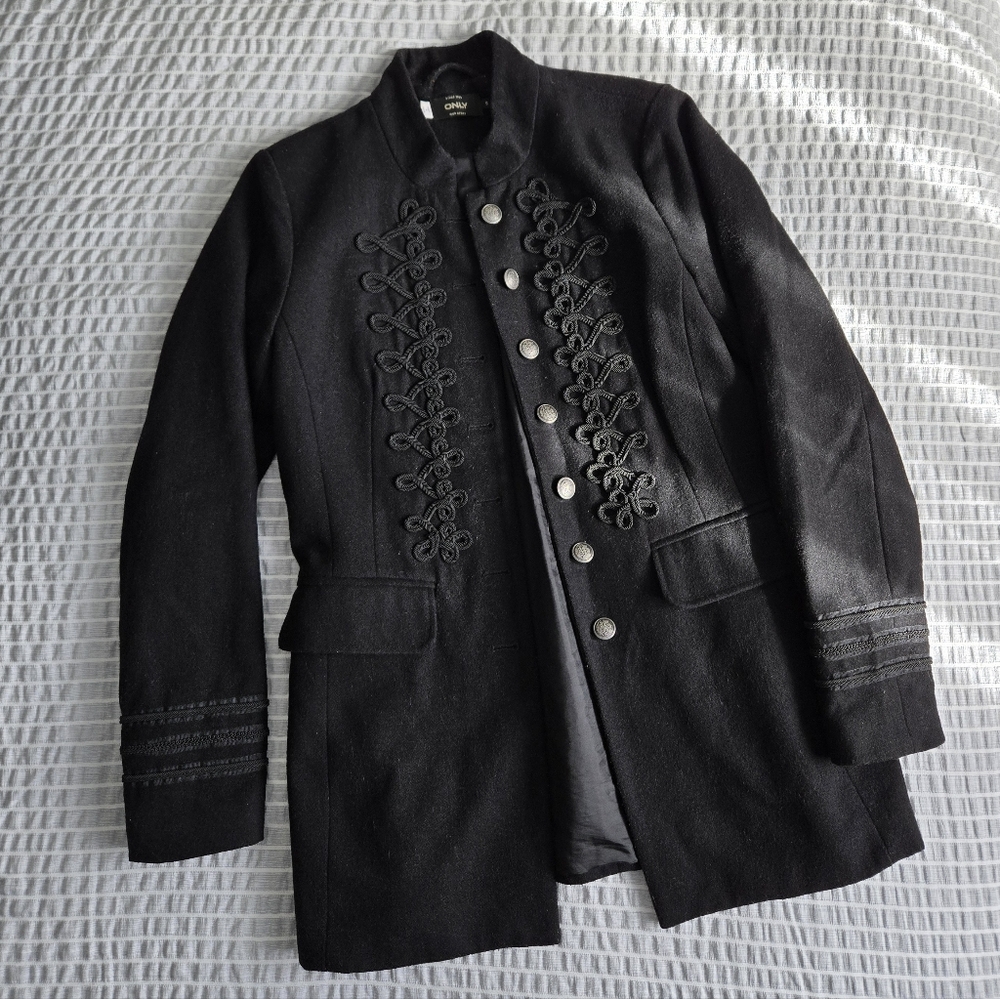 Obey Military Style Coat Wool Blend Women's